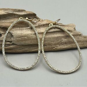 Elegant Gold and Crystal Hoop Earrings